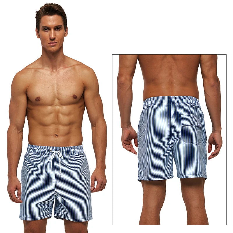 DATIFER Summer Men Beach Print Shorts Surfing Swimwear