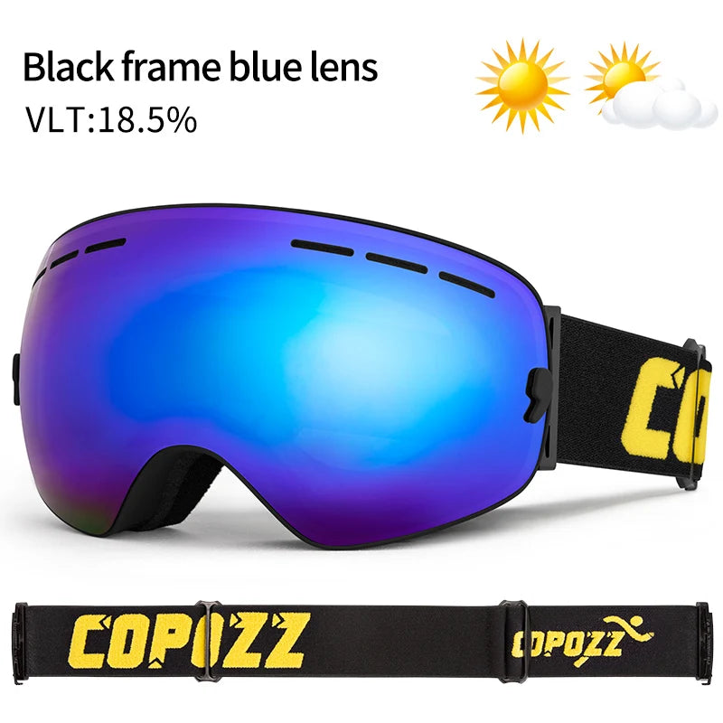 Unisex Anti-Fog UV400 Ski Goggles
