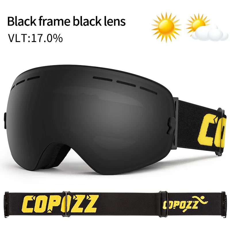 Unisex Anti-Fog UV400 Ski Goggles