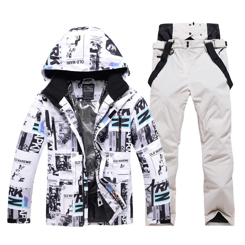 New Men Women Couples Ski Suit Winter Windproof Warm Set