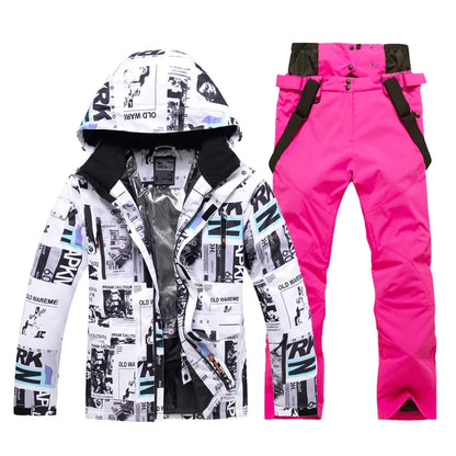 New Men Women Couples Ski Suit Winter Windproof Warm Set