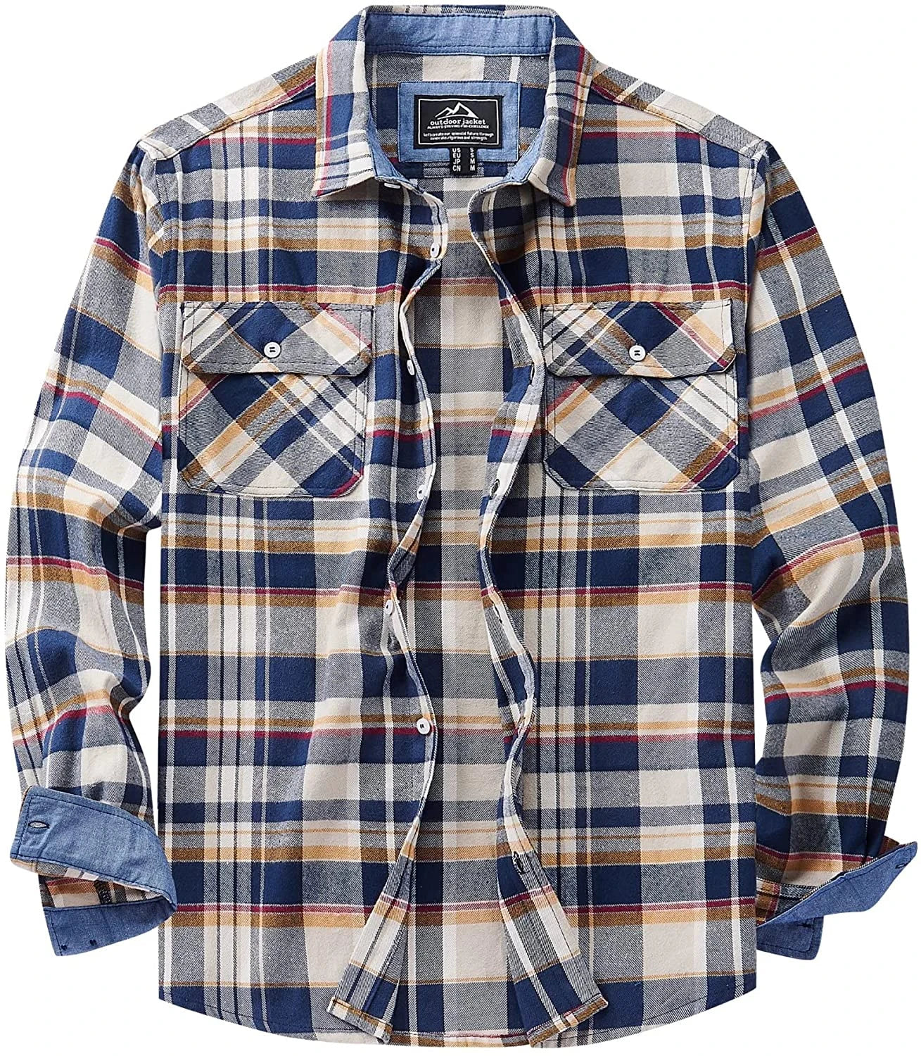 Oversize Casual Cotton Plaid Button Down Shirt