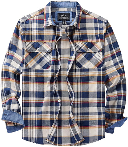 Oversize Casual Cotton Plaid Button Down Shirt