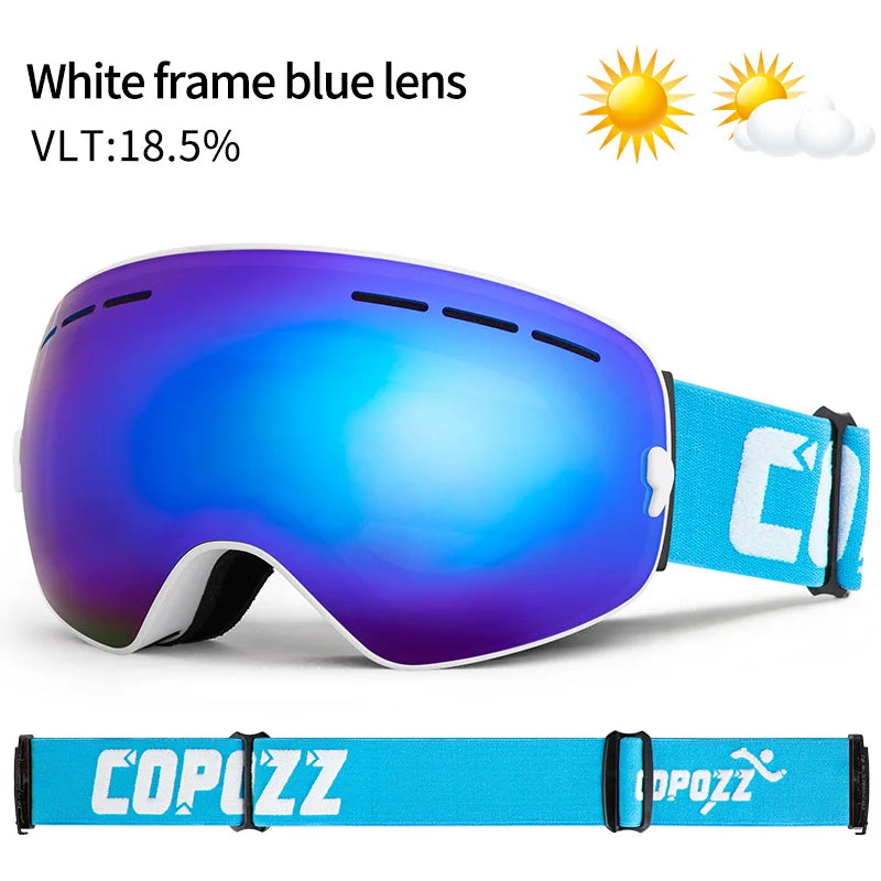 Unisex Anti-Fog UV400 Ski Goggles