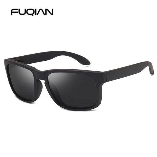 Unisex Classic Fashion Square Polarized Sunglasses Men Women Stylish Black UV400