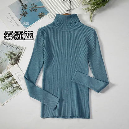 Bornladies Basic Turtleneck Women Sweaters Autumn Winter Tops