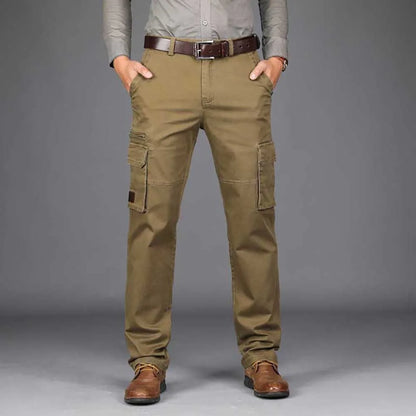 Trendy Men Cargo Pants Multi Pockets Cotton Joggers