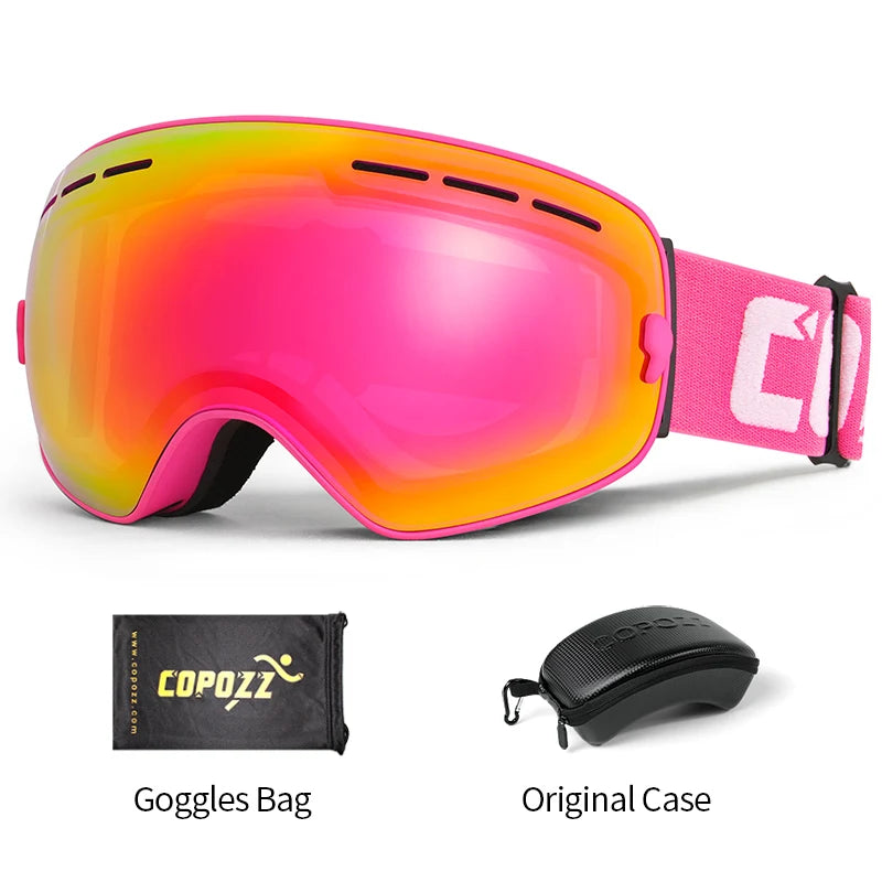 Unisex Anti-Fog UV400 Ski Goggles