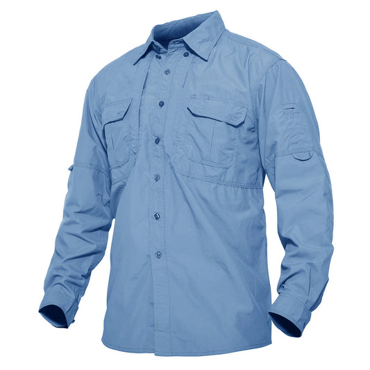 Mens Long Sleeve Shirts Summer Lightweight Quick Drying