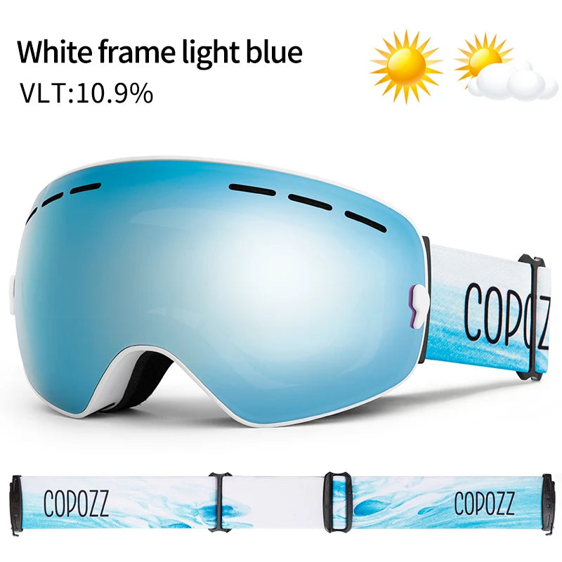 Unisex Anti-Fog UV400 Ski Goggles