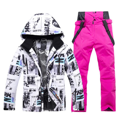 New Men Women Couples Ski Suit Winter Windproof Warm Set