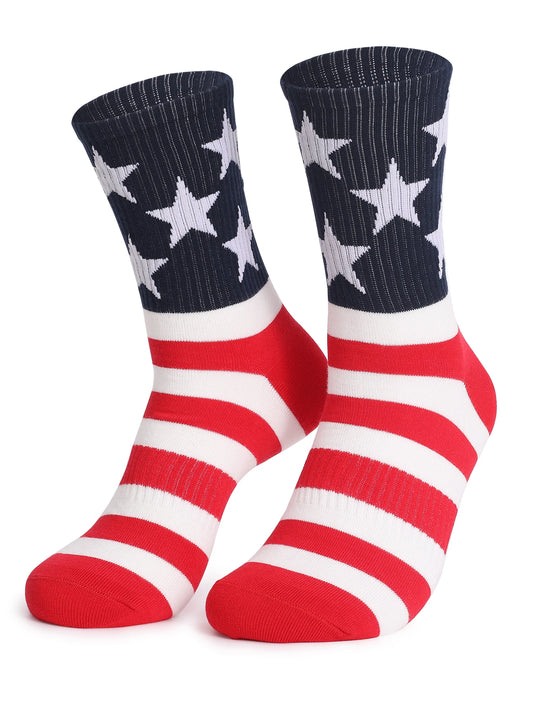 2021 Fall Winter New Men Socks American Flag Cotton Socks