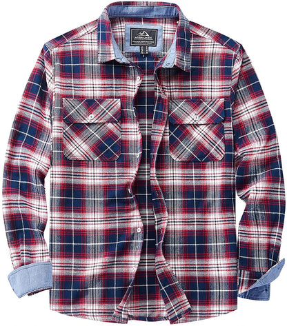 Oversize Casual Cotton Plaid Button Down Shirt