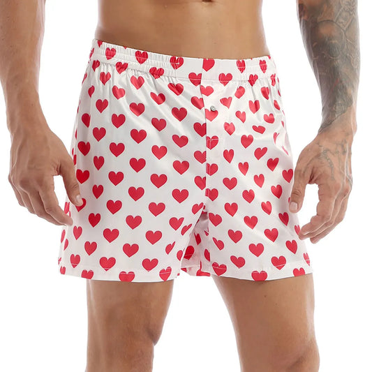 Men's Soft Boxer Shorts Cute Love Heart