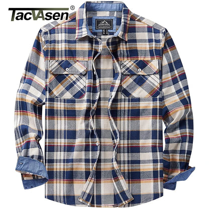 Oversize Casual Cotton Plaid Button Down Shirt