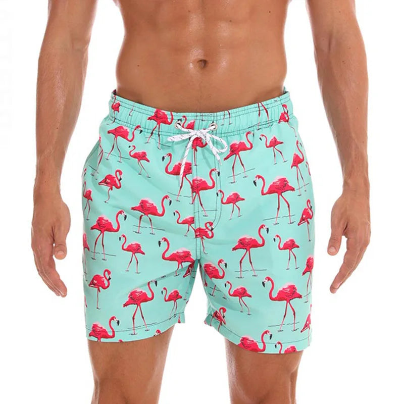 DATIFER Summer Men Beach Print Shorts Surfing Swimwear