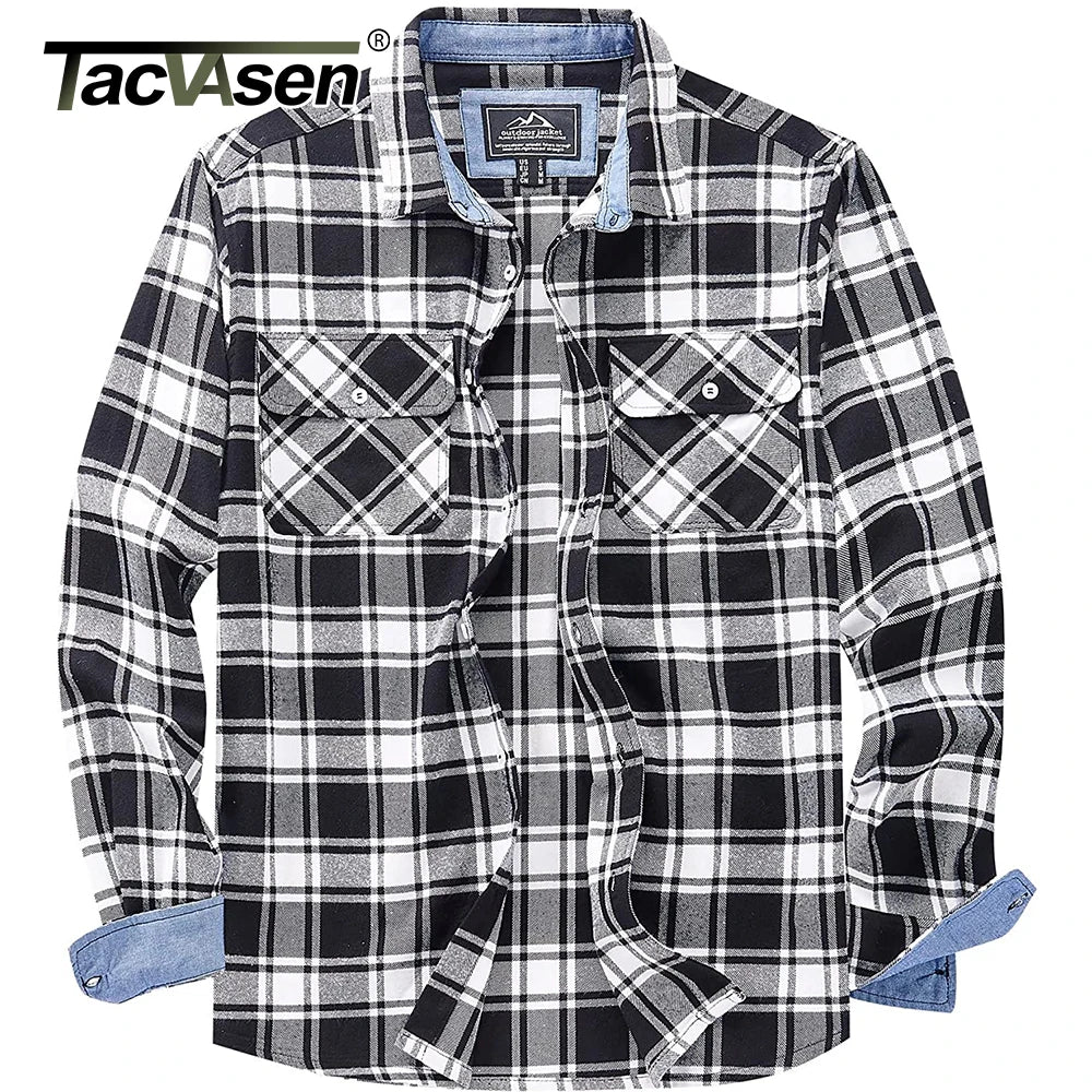 Oversize Casual Cotton Plaid Button Down Shirt