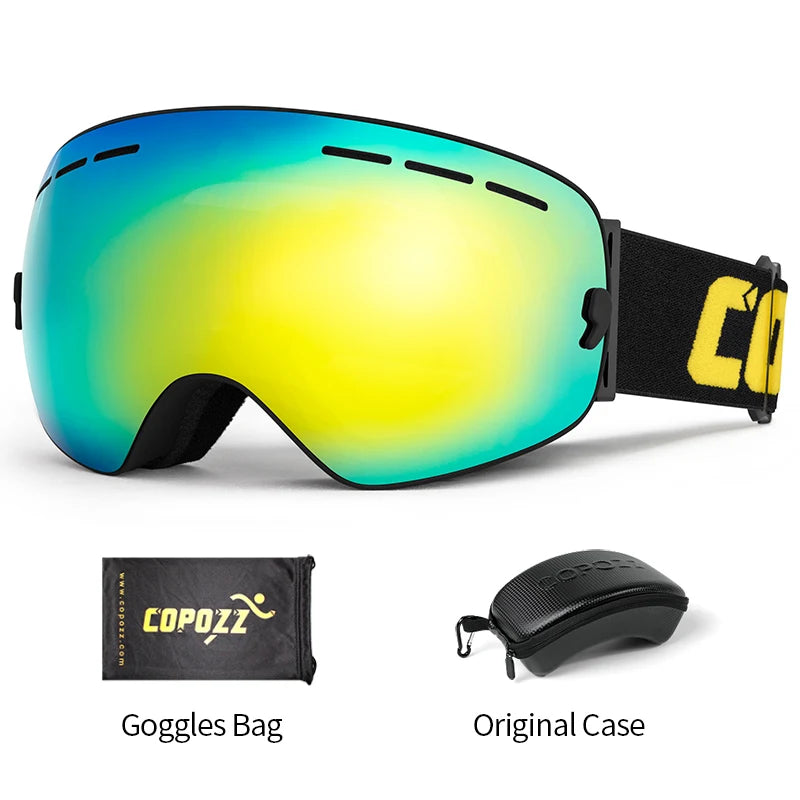 Unisex Anti-Fog UV400 Ski Goggles