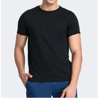 Men's T-Shirt - O-Neck, Pure Color, Short Sleeve, XS-3XL Casual Tee