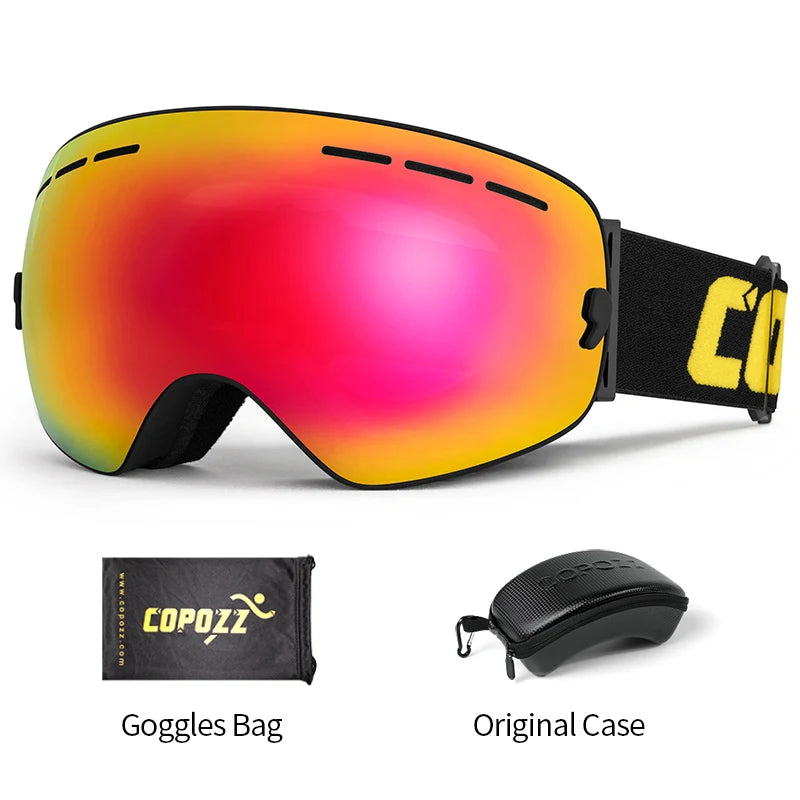 Unisex Anti-Fog UV400 Ski Goggles