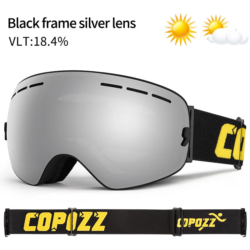 Unisex Anti-Fog UV400 Ski Goggles
