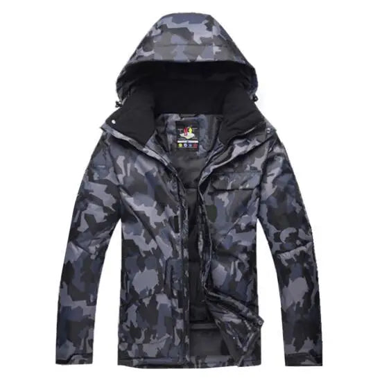 New Mens Camouflage Ski Suit Waterproof Breathable Set