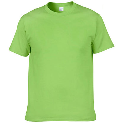 Men's T-Shirt - O-Neck, Pure Color, Short Sleeve, XS-3XL Casual Tee