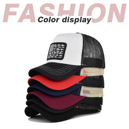 Unisex Snapback Caps Men Breathable Mesh Hats for Women