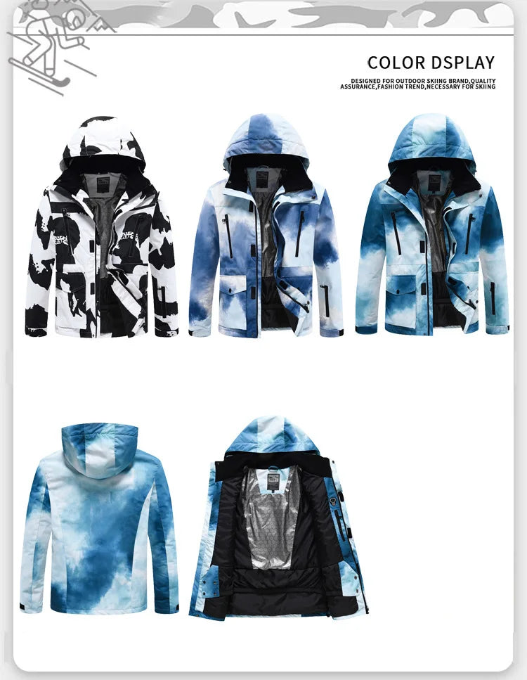 New Ski Suits Warm Winter Waterproof Sports Mountain Skiing