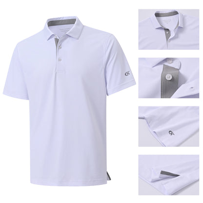 Men's Casual Polo – Short Sleeve Streetwear Shirt for Vacation & Daily Wear