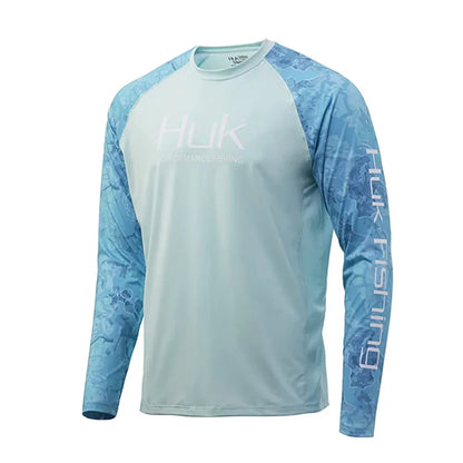 HUK Fishing Shirts Long Sleeve UV Protection Mens Jersey