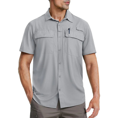 Quick Dry Short Sleeve Shirts Men's UPF 50+ Sun Protection