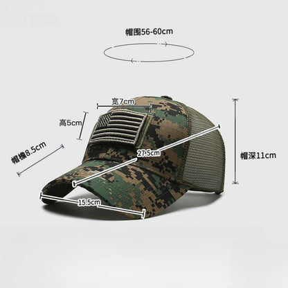 2024 American Flag Camouflage Sticker Embroidered Cap