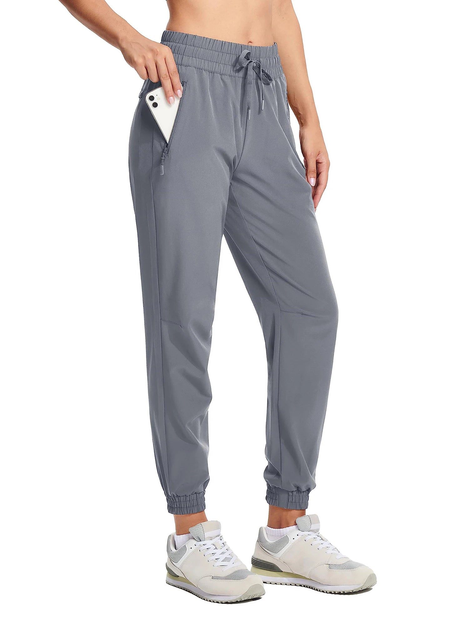 Women's Summer Quick-Dry Pants – Lightweight, Waterproof, and Breathable Hiking Trousers with Zipper Pockets for Outdoor Running and Activities