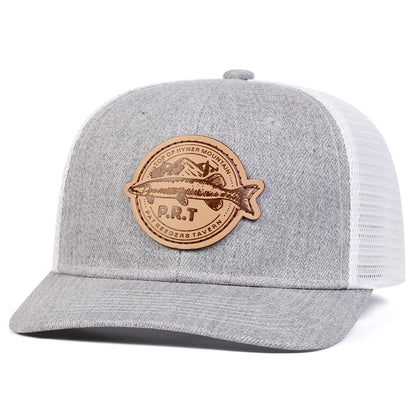 Unisex PRT Fish Leather Label Baseball Net Caps Sunscreen Hat