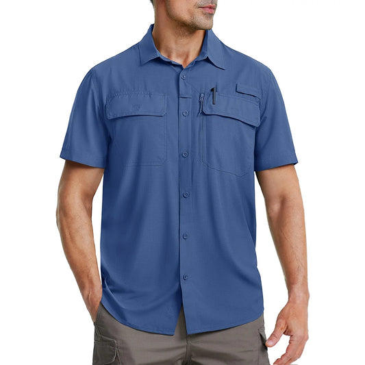 Quick Dry Short Sleeve Shirts Men's UPF 50+ Sun Protection