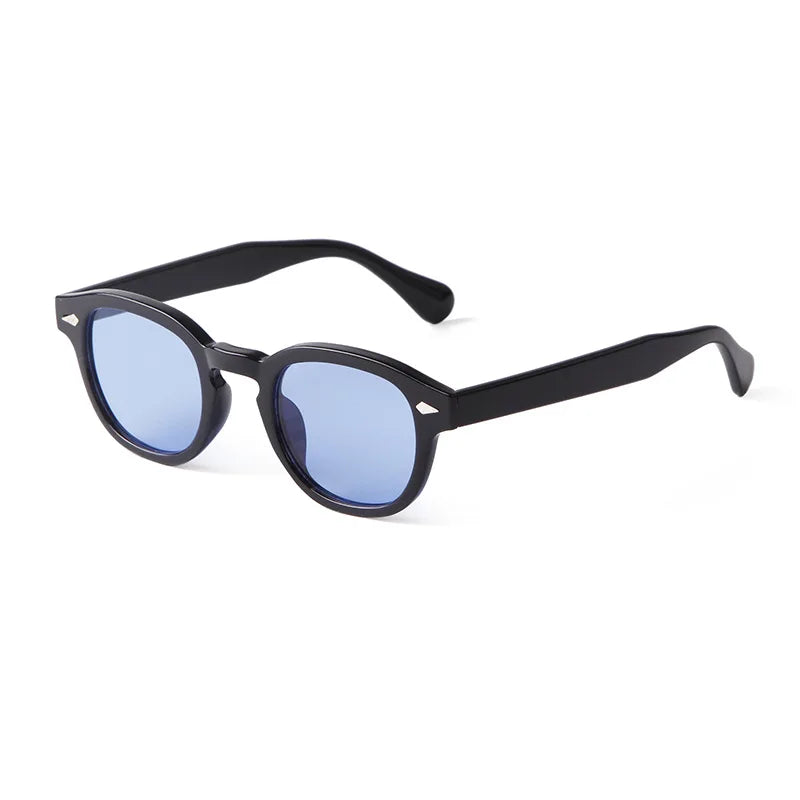 Unisex Vintage Shell Round Sunglasses