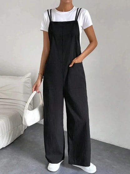 European And American Suspender Jumpsuit Women's 2024 Summer