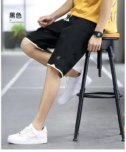 Men's Shorts Summer New Loose Elastic Waist Casual Trend