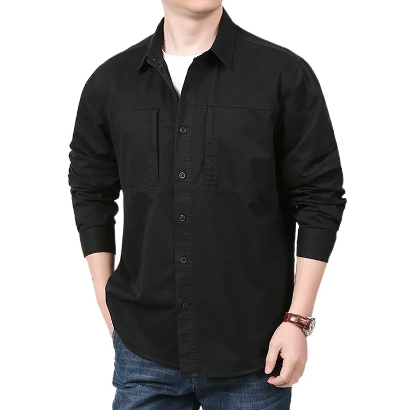 Men's Tactical Long-sleeved Shirts Quick-drying Multi-pocket T-shirt