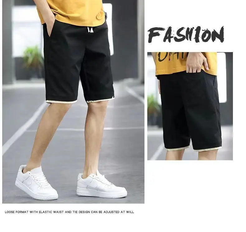 Men's Shorts Summer New Loose Elastic Waist Casual Trend