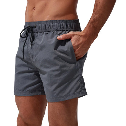 Men's Beach Shorts Back Pocket Slacks Quick-Dry Swim Trunks