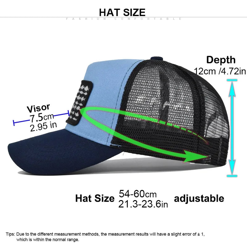 Unisex Snapback Caps Men Breathable Mesh Hats for Women