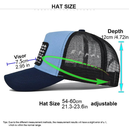 Unisex Snapback Caps Men Breathable Mesh Hats for Women