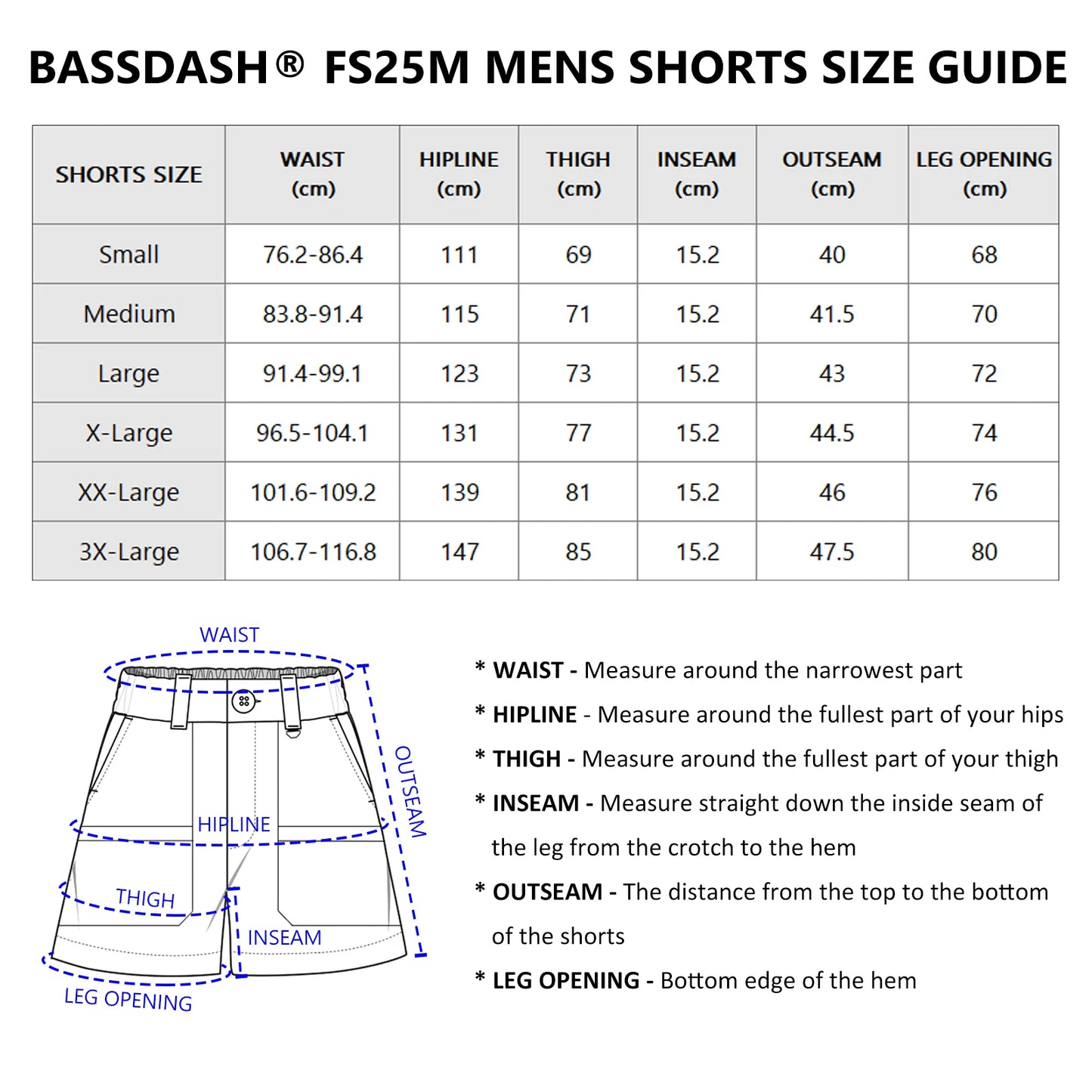 Bassdash Men's 6 Fishing Shorts UPF 50+ Quick Dry Cargo