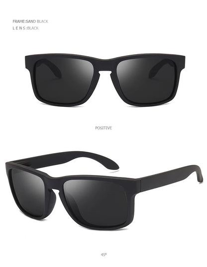 Classic Fashion Square Polarized Sunglasses Men Women Stylish Black UV400