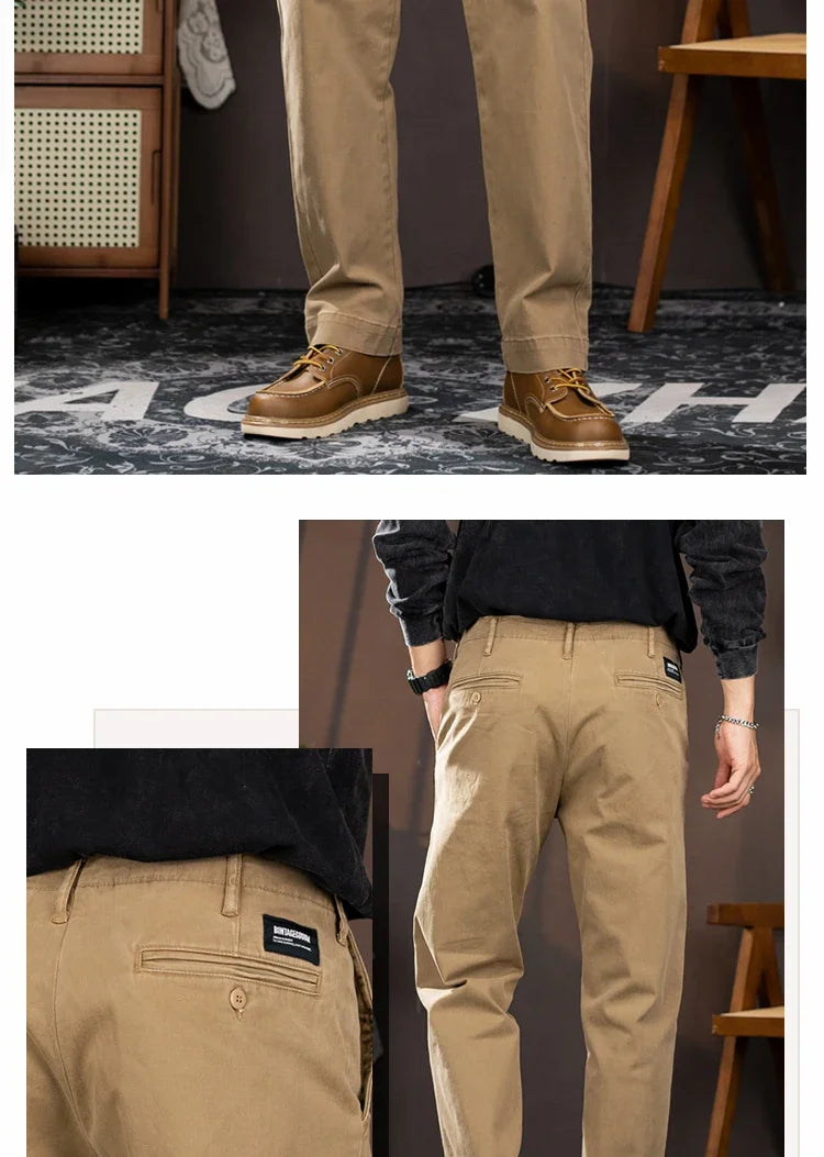 Men American Retro Streetwear Cargo Pants Plus Size Trousers