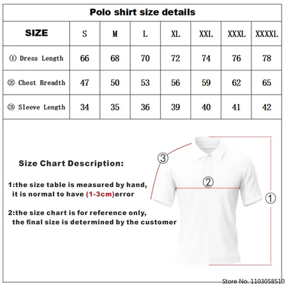 Men's Outdoor Sports Golf Shirt T-shirt Summer Polo Quick Drying