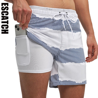 Men's Classic Swim Trunk Beach Shorts Quick Dry Beach Polyester