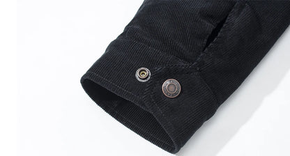 MAGCOMSEN Men's Corduroy Jackets Vintage Sherpa Fleece